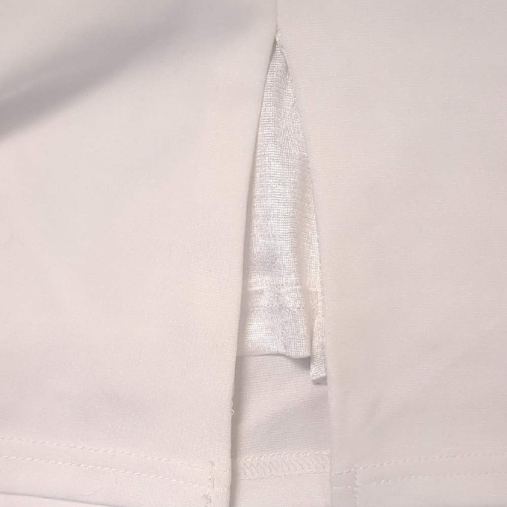 Amazon White Pencil Mini Skirt with Slit - Picture 5 of 6